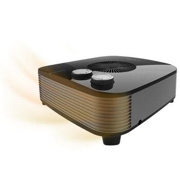 Електричний енергозберігаючий вентилятор-обігрівач Cecotec ReadyWarm 2050 Max Horizon, чорний, 2000 Вт, 3 режими роботи, легкий, регульований термостат, ручне керування, автоматичний захист від вимкнення