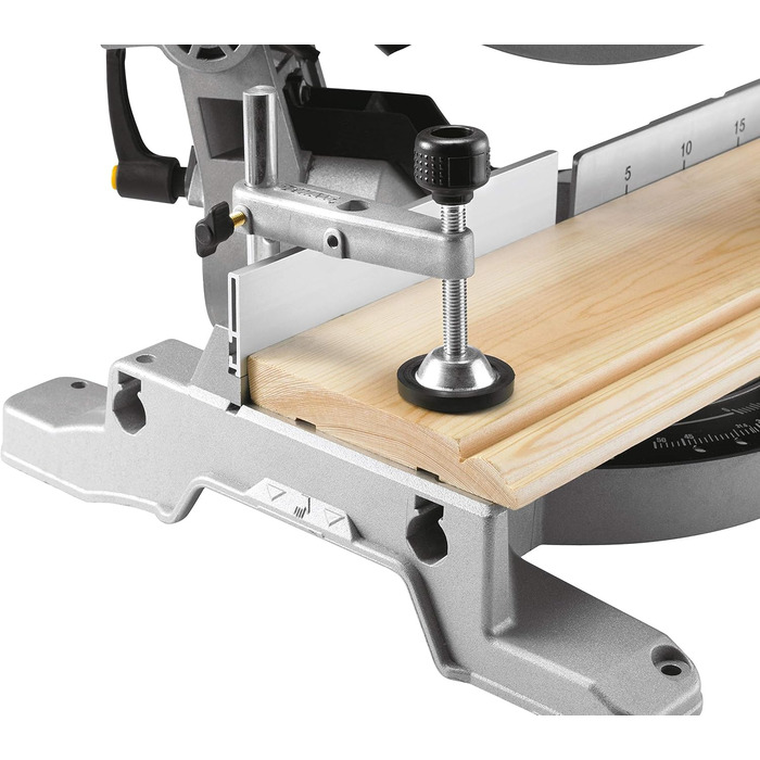 Панельна пила Dewalt 250 мм DWS778 (1850 Вт, регулювання косинки 50 вліво і вправо, максимальна глибина різання 85 мм, розміри пил