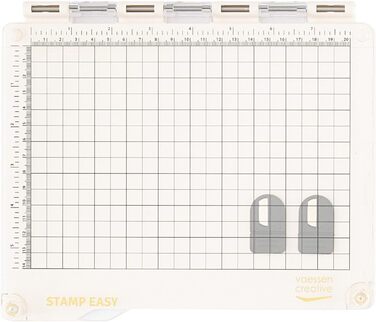 Платформа Vaessen Creative Stamp Easy Stamp, 23,5 x 20,5 x 1,8 см для точного позиціонування штампів для прозорого штампу та гумових штампів фіксованих штампних пластин одинарних