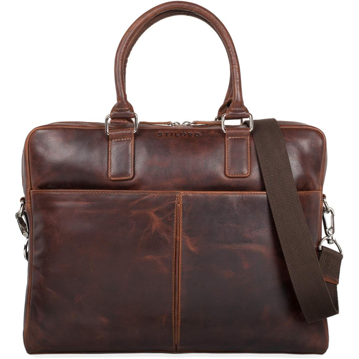 Сумка через плече шкіряна вінтажна велика сумка через плече елегантна сумочка для офісу ділової роботи ноутбук 13.3 дюйма портфель