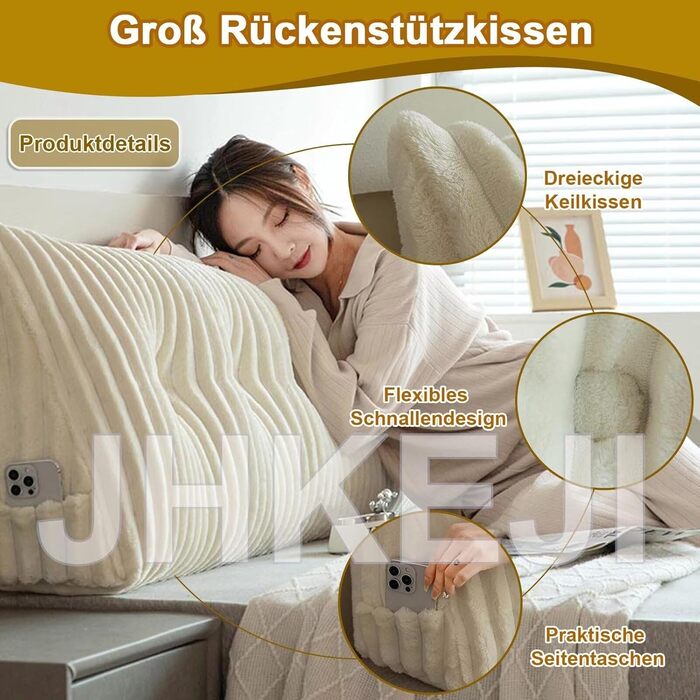 Подушка для спинки ліжка 100 см, сіра подушка для спинки ліжка, велика трикутна подушка для підтримки спини, плюшева клиноподібна подушка для узголів&39я ліжка, подушка для спинки до стіни, подушка для спинки, яку можна прати, сіра 1005020 см