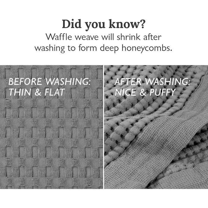 Набір вафельних рушників GILDEN TREE швидкосохнучий тонкий 2 банних рушники 2 рушники для рук 2 фланелі, сучасний стиль (шифер)