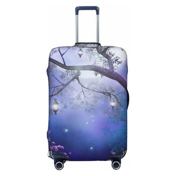 Чохол для валізи Квітучий сад - міцний, для валіз розміром 45.7-81.3 см, чорний, великий