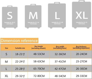 Захисні чохли для валіз з ручкою для перенесення та кишенями для документів (паспорт, штампи), розмір 85 см, 3