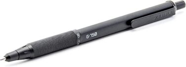 Гелева ручка Zebra Pen G-750, висувна, чорний латунний корпус, середній наконечник, 0,7 мм, чорне чорнило, (49811)