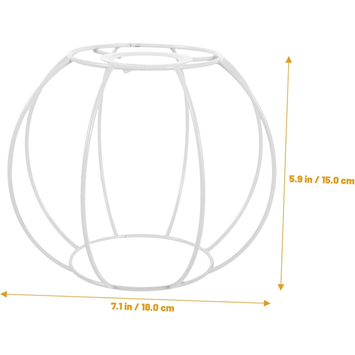 Абажур Дротяна кришка Абажур Ретро абажур Рамка Нещадна люстра Лампочки Ліхтар Каркас абажура своїми руками Рамка для настільних ламп кільце 18x18см Білий