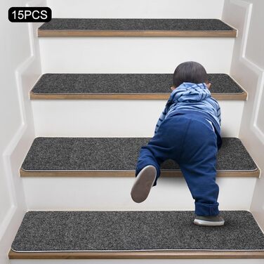 Килимки для сходів wanwanper, килимок для сходів 15 шт. , протиковзкі килимки для сходів, килимок для захисту сходів для дерев'яни