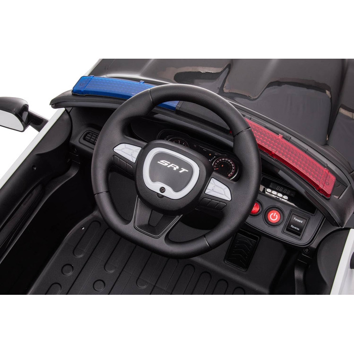Дитячий транспортний засіб - електромобіль Dodge Challenger з поліцейською ліцензією - акумулятор 12В, 2 двигуни - пульт дистанцій