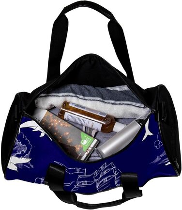 Сумка-мішок для подорожей, спорту та йоги з морським малюнком (човен, вітрильник), компактна спортивна сумка для фітнесу, ручна поклажа