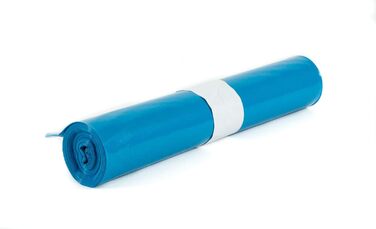 Міцні сміттєві пакети Hygiene VOS 100, надзвичайно міцні, шириною 70 см та довжиною 110 см - 10 рулонів синіх сміттєвих пакетів, місткістю 120 л - виготовлені з екологічно чистої переробленої плівки