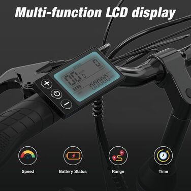 Електровелосипед RCB 26&39, двигун 250 Вт, 7 передач, запас ходу 35-90 км, міський електровелосипед, подвійні дискові гальма, гірський електричний велосипед з водонепроникною велосипедною сумкою, чорний