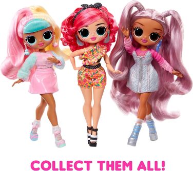 Сюрприз OMG Sweet Nails Fruit Shop Pinky Pops 15 сюрпризів, включаючи справжній лак для нігтів, накладні нігті, наклейки, блискітк