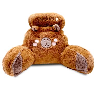 Подушка Capibara Плюшева подушка Capybara, мультяшна спинка, спинка дивана або підлоги, подушка для читання для автомобільних сидінь, офісного крісла, інвалідного візка (60 * 40 см)