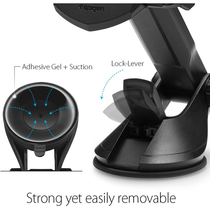 Універсальний автомобільний тримач для мобільних телефонів Spigen, що обертається на 360, для приладової панелі та лобового скла,