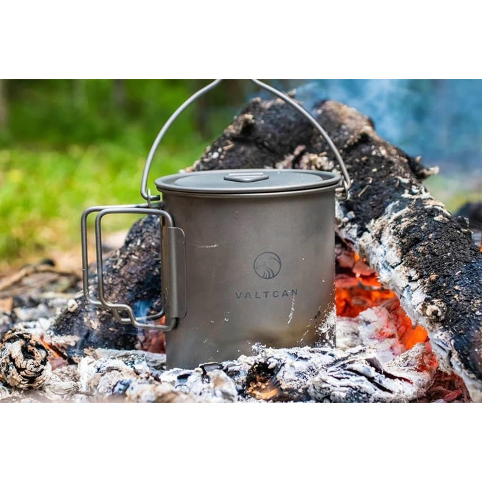 Титановий горщик Valtcan 900 мл для походів, 850 мл, 0,95 кварти