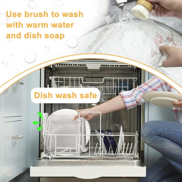 Решітки для аерофритюрниці, квадратна тришарова стійка з нержавіючої сталі 304, аксесуари для фритюрниці, аксесуари для фритюрниці Cosori, решітка для гриля