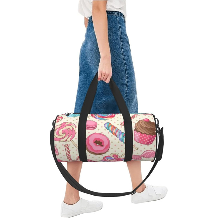 Дорожня сумка Солодка випічка (Roter Panda), кругла, великої місткості, легка та міцна, ідеальний подарунок для подорожей, відпустки, ділових поїздок та іншого, універсальний розмір.