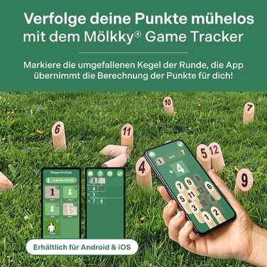 Дерев&39яна гра-кидок для активного відпочинку, саду, пікніка, пляжу, кемпінгу - березова деревина, 12 кеглей, 1 паличка, гра на свіжому повітрі для сімей, груп, 2 гравців, вік 6, одиночна