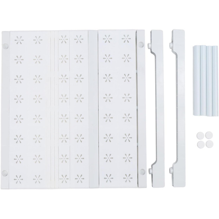 Органайзер для гардеробу, полиця для шафи, розширюване місце для зберігання зі сталевим каркасом, регульована полиця для кухонної шафи для дому, спальні, ванної кімнати (довжина 2738 см)