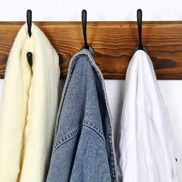 Вішалка для пальто Dseap, міцна гачкова вішалка довжиною 97 см з 10 гачками, гачки для пальто настінні, гачки для пальто для одягу