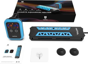 Акваріумний обігрівач MagTool потужністю від 300 до 1500 Вт, занурювальний обігрівач для акваріума із захистом від перегріву та автоматичним вимкненням. Підігрівач риби з цифровим контролером для прісної та солоної води
