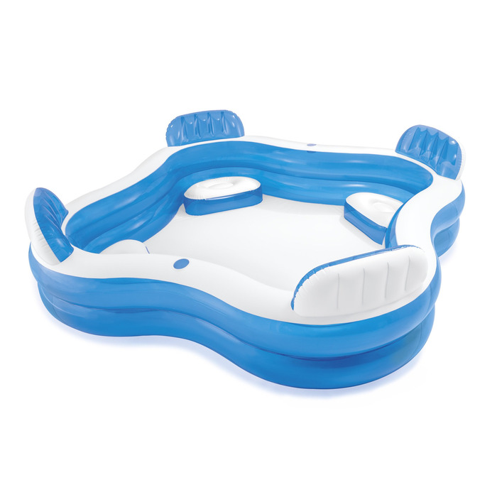 Плавальний центр Intex Сімейний басейн з 4 місцями 229x229x66 см, темно-синій