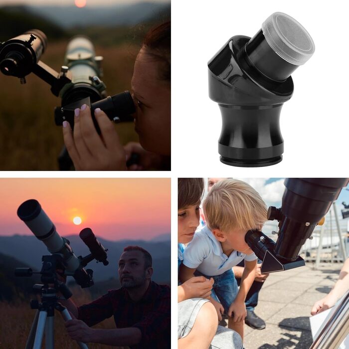 Діагональне дзеркало телескопа, правильна діагональ зображення на 45 градусів, оптичний скляний окуляр, міцна пилозахисна кришка, покращена якість перегляду, аксесуар для астрофотографії, високоточний обєктив