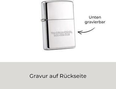 З гравіюванням з обох боків з вашим текстом гравіювання справжніми діамантами полірований хром ZIPPO БЕЗ гравіювання подарункового набору спереду та ззаду