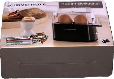 Яйцеварка GOURMETmaxx на 2 яйця компактна яйцеварка яйцеварка з яйцепробивачем, мірним стаканом та сигнальним тоном 3 ступені твер