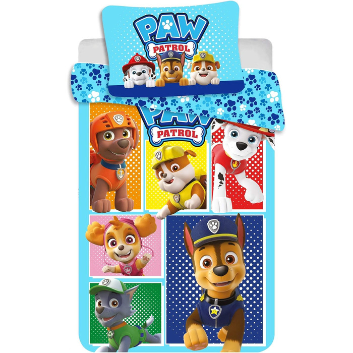 Дитяча постільна білизна Paw Patrol дитяча постільна білизна підковдра 100x135 см наволочка 40 x 60 см 100 бавовна