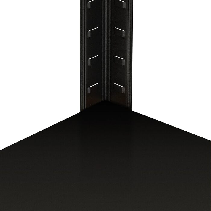 Міцний стелаж Relaxdays, ВxШxГ 120x60x40 см, 4 полиці, сталь, чорний 1000 кг, полиця для зберігання в підвалі, гаражі, підключається до розетки