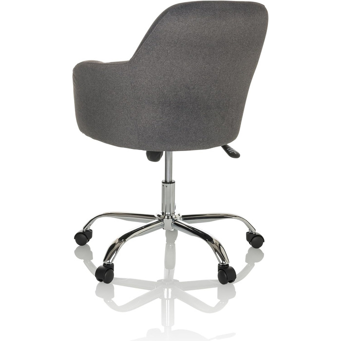 Офісний стілець hjh OFFICE SOLAO 300, тканина, регульований по висоті обертовий стілець з м&39якою подушкою сидіння, 719229, темно-сірий колір тканини