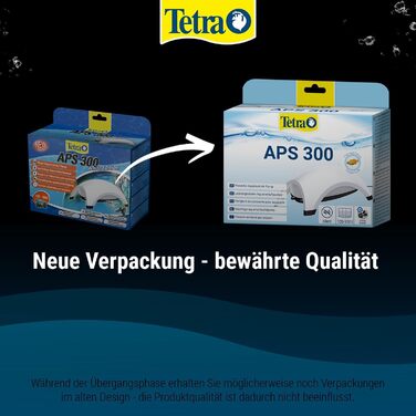 Повітряний насос для акваріума Tetra APS 300 - тихий діафрагмовий насос для акваріумів від 120 до 300 літрів, білий
