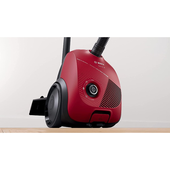 Пилосос із мішком BOSCH GL20S, 700 Вт, червоний (ємність 3,5 л, рівень шуму 80 дБ, радіус дії 8 м, регулятор потужності)