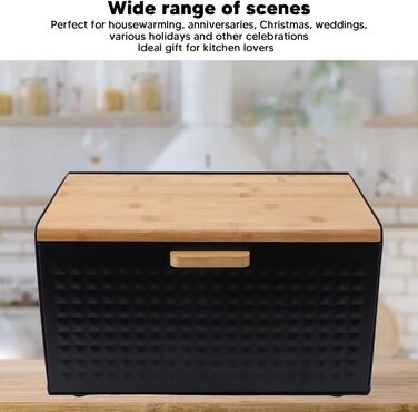 Дерев'яна хлібниця, хлібниця для зберігання хліба, хлібниця для ферми, старовинна велика хлібниця для кухонного столу, міцна хлібн