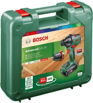 Акумуляторна дриль-шуруповерт Bosch AdvancedDrill 18 (з акумулятором, 18 вольт, у кейсі)