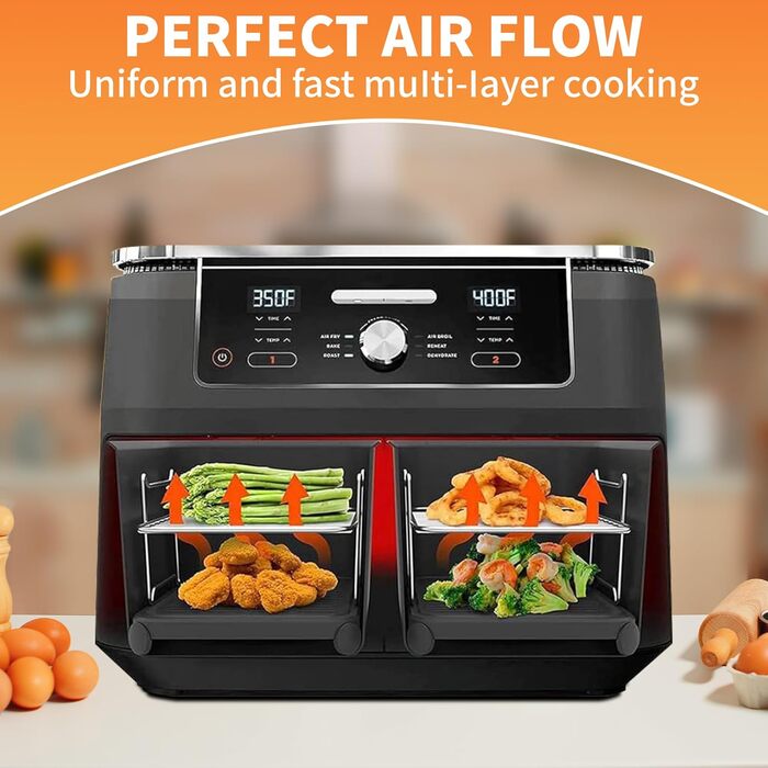 Аксесуари для фритюрниці Ninja, 10 шт. аксесуарів Ninja Af300eu Af400eu Foodi Dual Zone, 7.6L-9.5L Аксесуари для фритюрниці Ninja