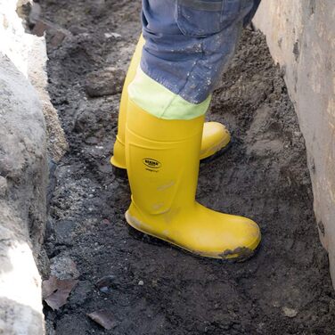 Чоловічі та жіночі рибальські чоботи Steplite Easygrip S5 зі сталевим носком та сталевою підошвою, нековзні, промислові робочі чоботи, легкі як пір&39їнка, ізолюють до -20 градусів, жовті, EU 42