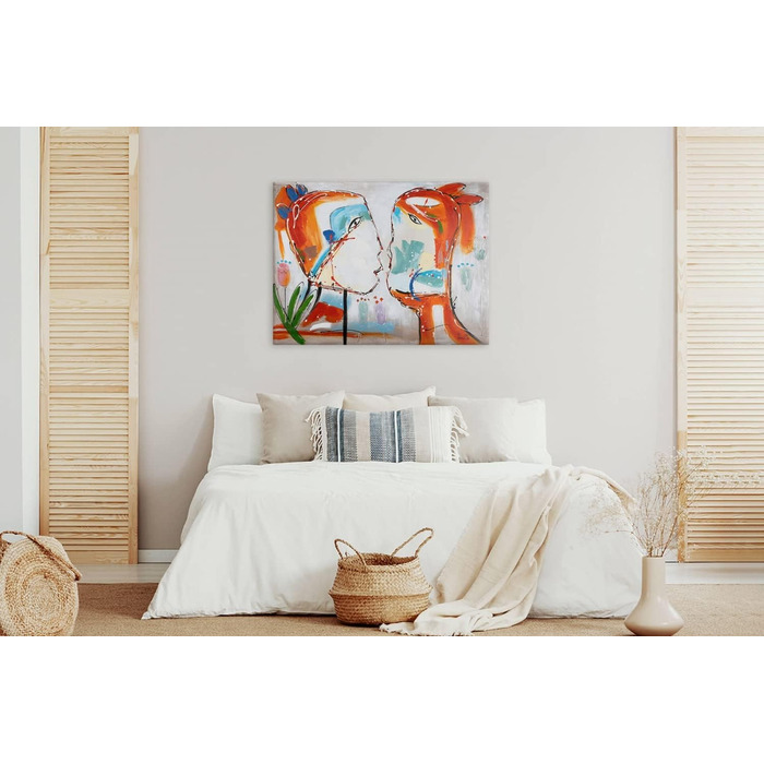 Картина на полотні 100 РУЧНИЙ РОЗПИС 100x75см Картина 'Заповіт на життя Обличчя Кольорові Фотошпалери вітальня