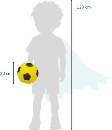 Пінопластовий м&39яч alldoro, Ø 20 см, надзвичайно м&39які софтбольні м&39ячі, футбольні для дітей від 0 років, тихі та легкі, м&39яч для використання в приміщенні та на вулиці, упаковка з 6 шт. жовтого кольору