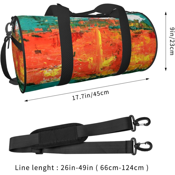 Спортивна дорожня сумка, зелено-помаранчево-жовта, абстрактний малюнок, для чоловіків та жінок, сумка-мішок, спортивна сумка