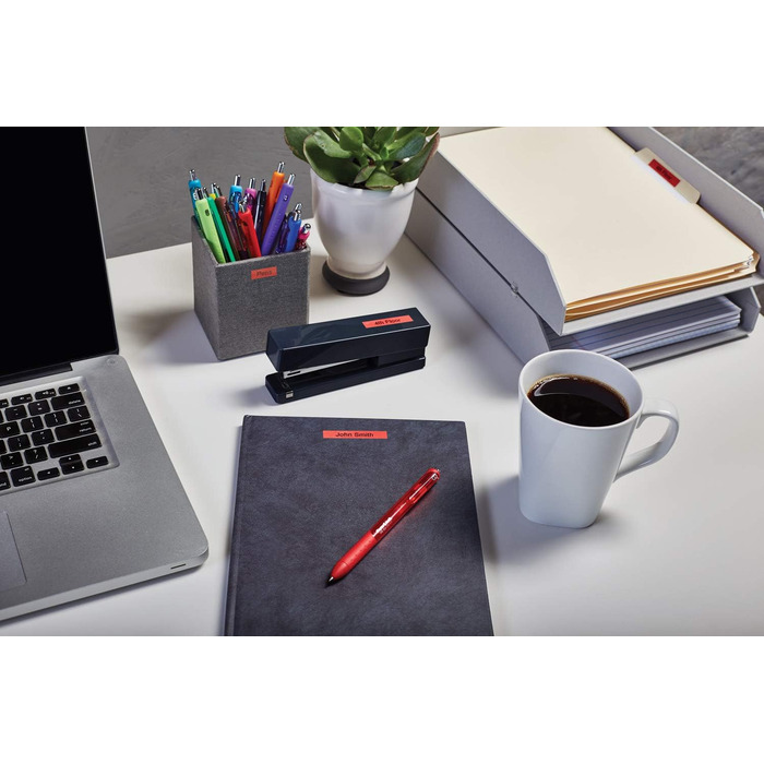 Оригінальна етикеточна стрічка DYMO D1 Чорний на червоному 19 мм x 7 м Самоклеюча етикеточна стрічка Для принтера етикеток LabelManager, чорний на червоному, 19 мм x 7 м