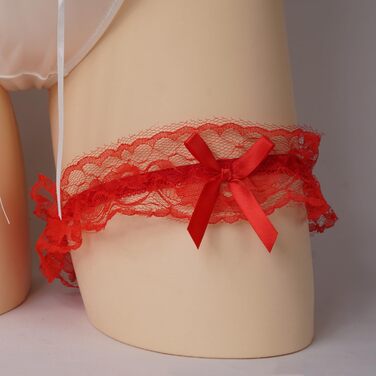 Жіночі підв’язки Umiin, мереживні, з блакитною стрічкою, універсальний розмір