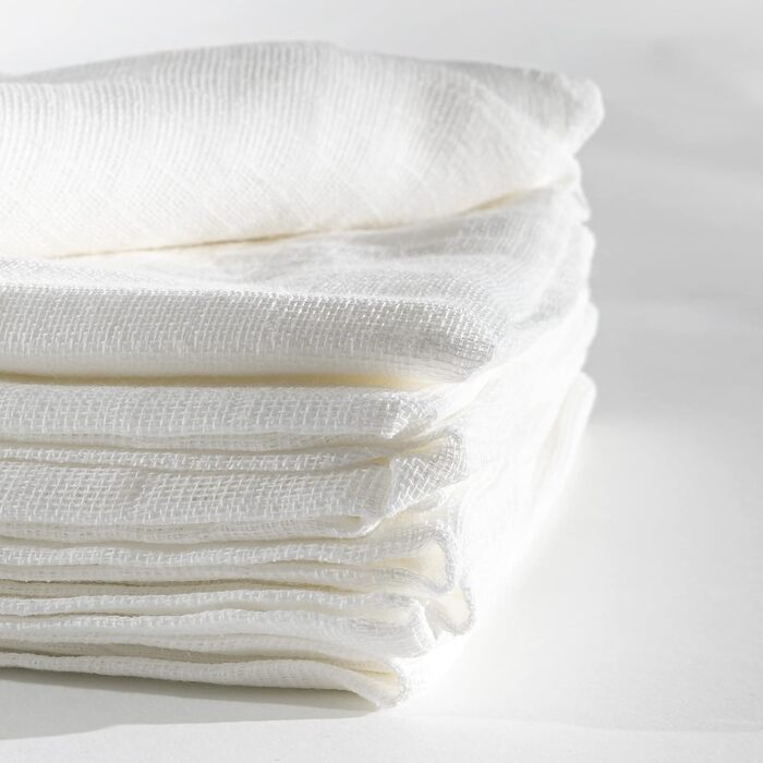 Тканинні пелюшки 80x80 см зшиті, серветки для відрижки, муслінові серветки, упаковка 5 шт. , чиста бавовна, прання 95, KOTEX