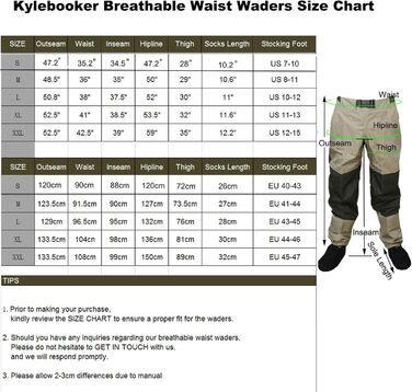 Дихаючий одяг для риболовлі, чоботи для ходьби, рибальські штани, вейдерси, міцні всепогодні штани для ходьби, чоловічі штани з трикотажним матеріалом KB003 L Оливковий Зелений