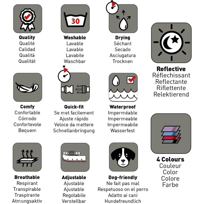 Багатофункціональний повідець тренувальний повідець з неопреновим помякшенням, світловідбиваючою стрічкою 3M та регульованою довжиною. Підходить для собак середніх та великих порід (розмір L, фіолетовий) Фіолетовий L