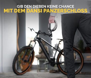 Замок для велосипеда Panzerschloss Надійний захист від крадіжки з 2 ключами Велосипедний замок, замок для байку, велосипедні замки, замки для електровелосипедів 18 x 850 мм