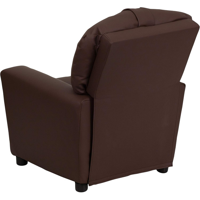 Дитяче крісло Flash Furniture, сучасне, з підсклянником, шкіра, коричнева LeatherSoft