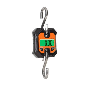 Електронні гачкові ваги, портативні цифрові підвісні ваги з HD LCD-дисплеєм та функцією блокування, для промислового використання, вуличних ринків, зважування на полюванні