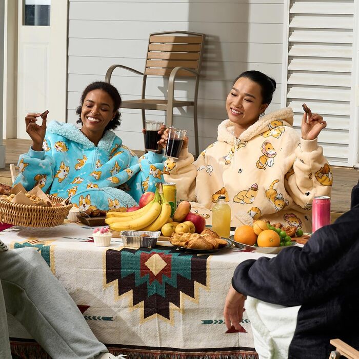 Ковдра-толстовка Giggling Getup Wearable Blanket велика фланелева ковдра з флісу та шерпи для дорослих, дітей, жінок та чоловіків, колір бежевого кота